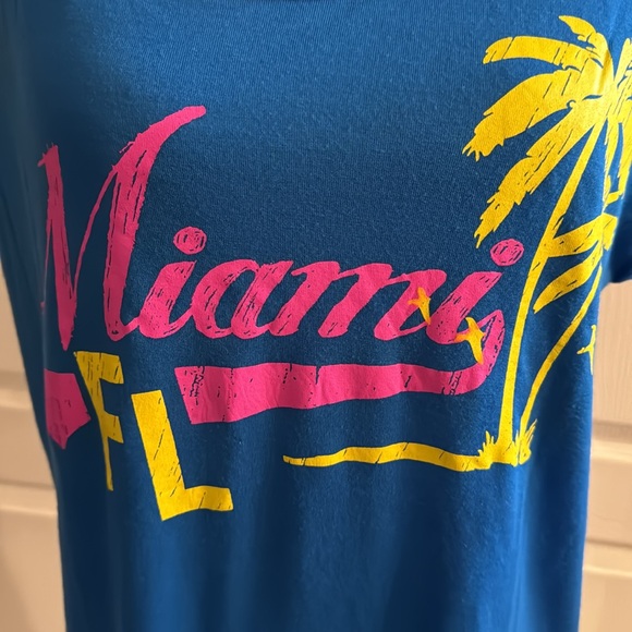 Blue Miami T-Shirt - Size Large - Picture 2 of 9